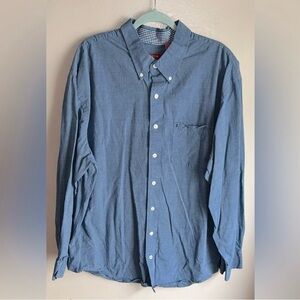 Izod Blue Casual Button Down Shirt